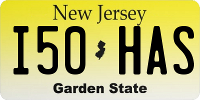 NJ license plate I50HAS