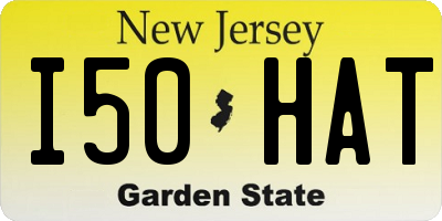 NJ license plate I50HAT