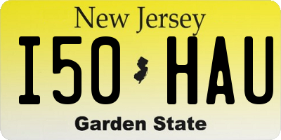 NJ license plate I50HAU