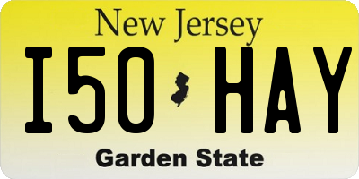 NJ license plate I50HAY