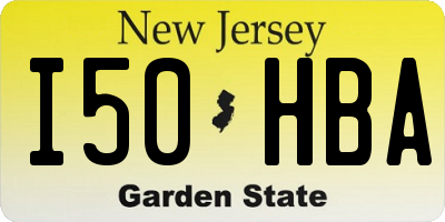 NJ license plate I50HBA
