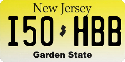 NJ license plate I50HBB