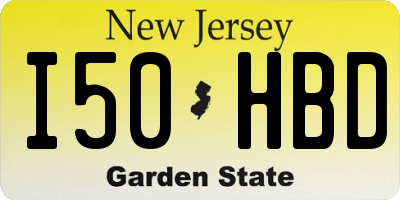 NJ license plate I50HBD