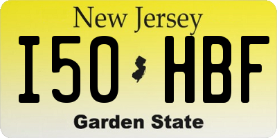 NJ license plate I50HBF