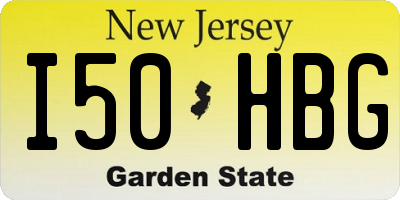 NJ license plate I50HBG