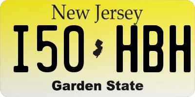 NJ license plate I50HBH
