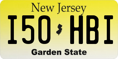 NJ license plate I50HBI