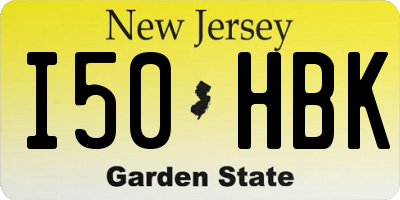 NJ license plate I50HBK