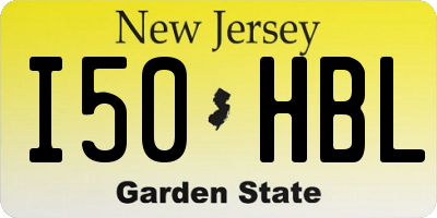 NJ license plate I50HBL