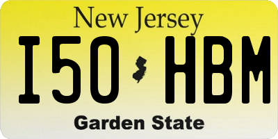 NJ license plate I50HBM