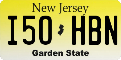 NJ license plate I50HBN