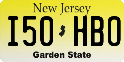 NJ license plate I50HBO