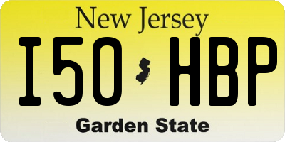 NJ license plate I50HBP