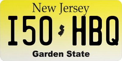 NJ license plate I50HBQ