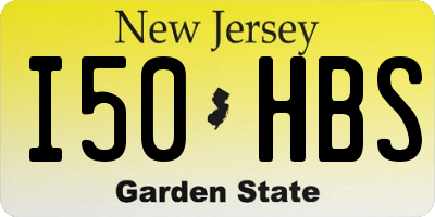 NJ license plate I50HBS