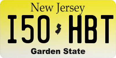 NJ license plate I50HBT