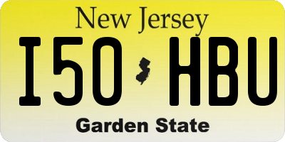 NJ license plate I50HBU