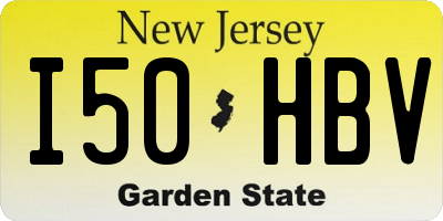 NJ license plate I50HBV