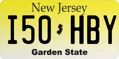 NJ license plate I50HBY