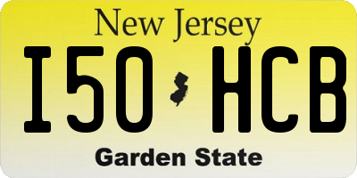 NJ license plate I50HCB