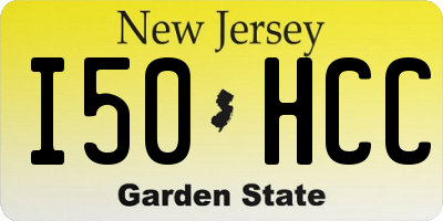 NJ license plate I50HCC