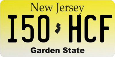 NJ license plate I50HCF