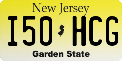 NJ license plate I50HCG