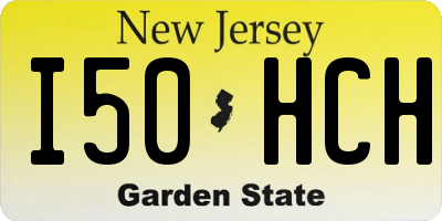 NJ license plate I50HCH