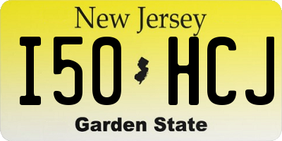 NJ license plate I50HCJ