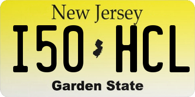 NJ license plate I50HCL