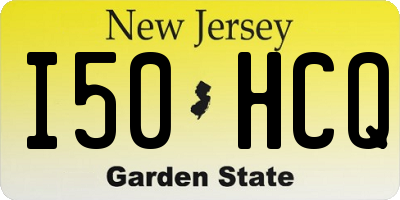 NJ license plate I50HCQ
