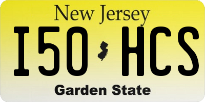 NJ license plate I50HCS
