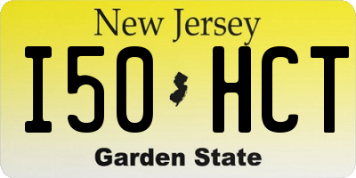 NJ license plate I50HCT