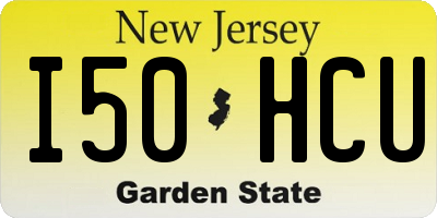 NJ license plate I50HCU