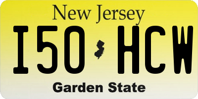 NJ license plate I50HCW