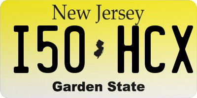 NJ license plate I50HCX