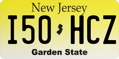 NJ license plate I50HCZ