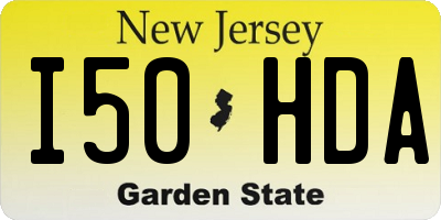 NJ license plate I50HDA