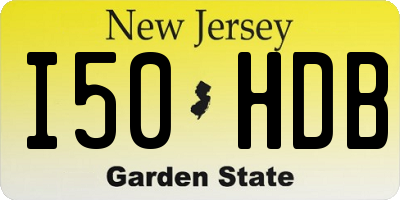 NJ license plate I50HDB