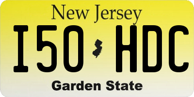 NJ license plate I50HDC