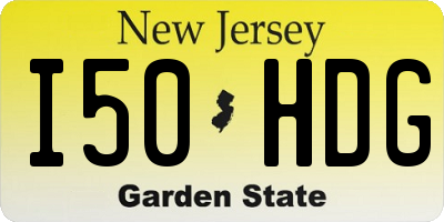NJ license plate I50HDG