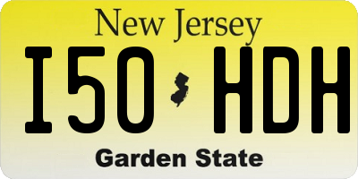 NJ license plate I50HDH