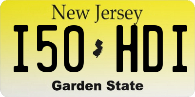 NJ license plate I50HDI