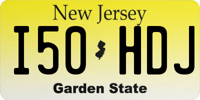 NJ license plate I50HDJ