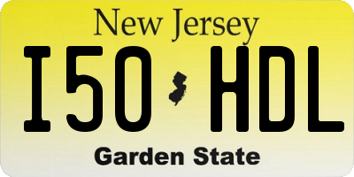 NJ license plate I50HDL