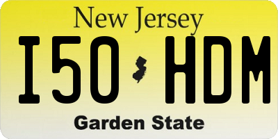 NJ license plate I50HDM