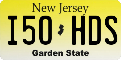 NJ license plate I50HDS