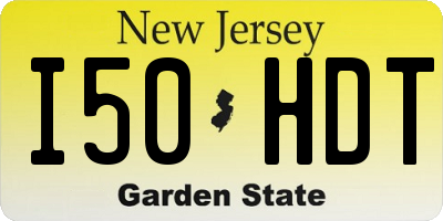 NJ license plate I50HDT