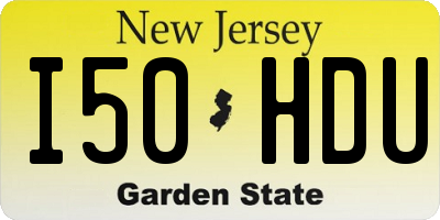 NJ license plate I50HDU