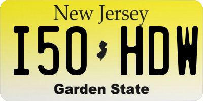 NJ license plate I50HDW